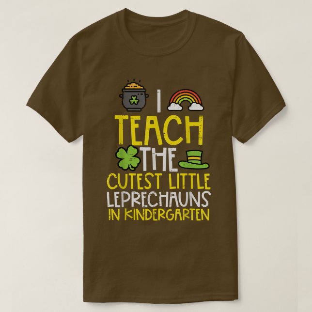 T-shirt Enseigner Cutest Leprechaun Kindergarten St patric (Design devant)