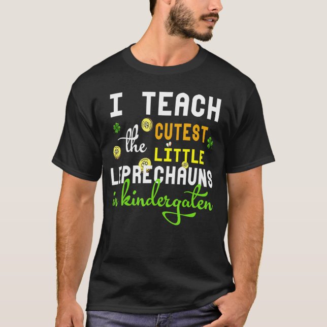 T-shirt Enseigner Cutest Leprechaun Kindergarten St patric (Devant)