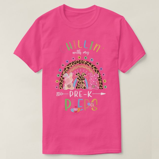 T-shirt Enseigner Cutest Petits lapins PréK Enseignant Pâq (Design devant)