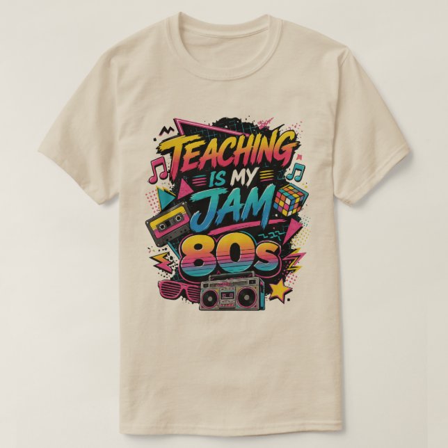 T-shirt Enseigner est mon truc 80s (Design devant)