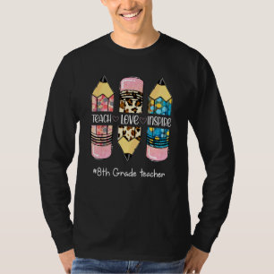 T-shirt Enseigner Inspirer Aimer Crayon Leopard mignon 8e