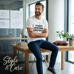 T-shirt Enseigner Inspirer Répéter Conception Motivationne