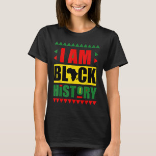 T-shirt Enseigner Je suis Noir Histoire Mois Enfants Fier