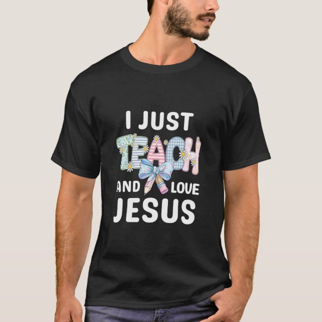 T-shirt Enseigner la foi chrétienne Bow Juste un enseignan (Devant)
