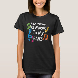 T-shirt Enseigner La Musique À Mes Oreilles Notes musicale
