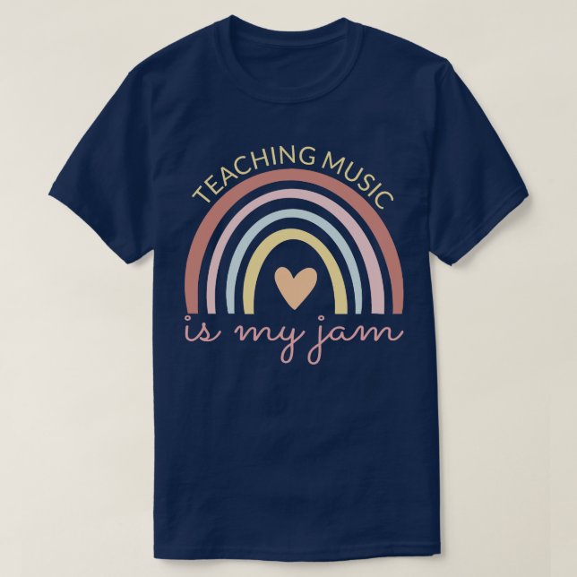 T-shirt Enseigner La Musique Est Ma Jam I Boho Rainbow (Design devant)