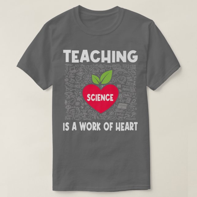 T-shirt Enseigner La Science Est Une Oeuvre De Priu Enseig (Design devant)