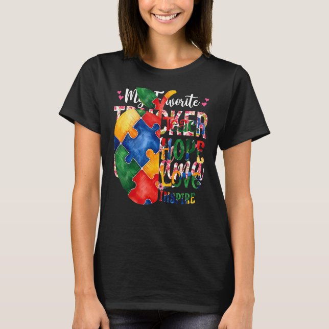 T-shirt Enseigner l'amour de l'espoir Inspirer le support  (Devant)
