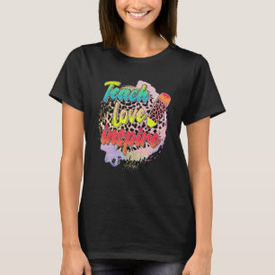 T-shirt Enseigner L'Amour Inspirer Crayon Arc-En-Ciel Reto