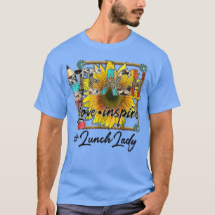 T-shirt Enseigner l'amour Inspirer Retour à l'école Déjeun