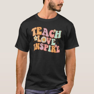 T-shirt Enseigner l'amour Inspirer Retro Enseignant Vintag
