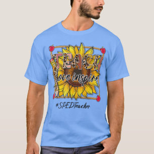 T-shirt Enseigner L'Amour Inspirer SPED Professeur Boho Le