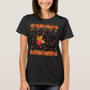 T-shirt Enseigner l'amour Inspirer Thankful Automne Costum