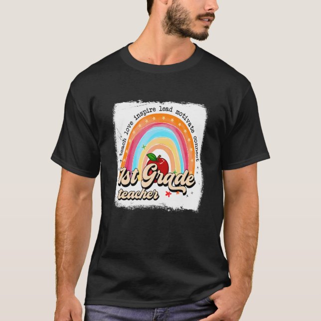 T-shirt Enseigner L'Amour Inspirer Un Enseignant De 1Ere A (Devant)