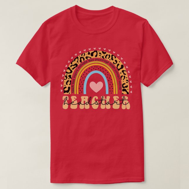 T-shirt Enseigner L'Amour Inspirer Un Enseignant De Headst (Design devant)