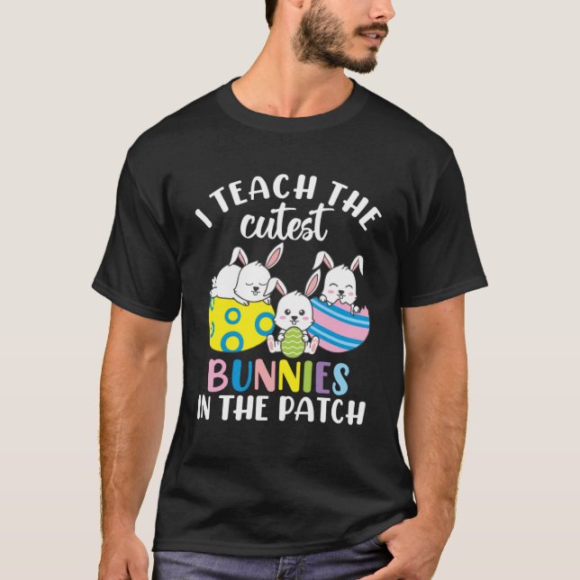 T-shirt Enseigner Lapin Lapin Cutest Enseignant Étudiant H (Devant)