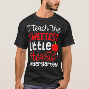 T-shirt Enseigner le plus doux Petits Coeurs Design jardin