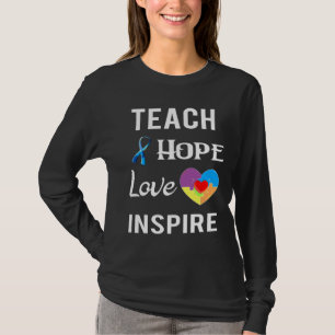 T-shirt Enseigner l'espoir d'amour inspire Sensibilisation