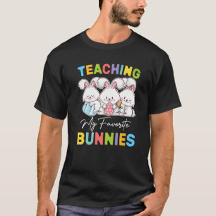 T-shirt Enseigner Mes lapins Favoris Joyeux Bunn de Pâques