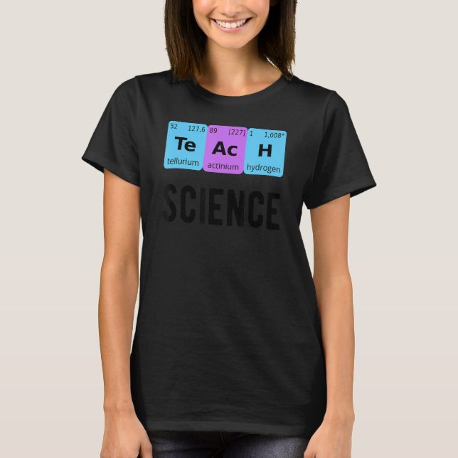 T-shirt Enseigner Sciences Étudiant Tableau Périodique Lov (Devant)