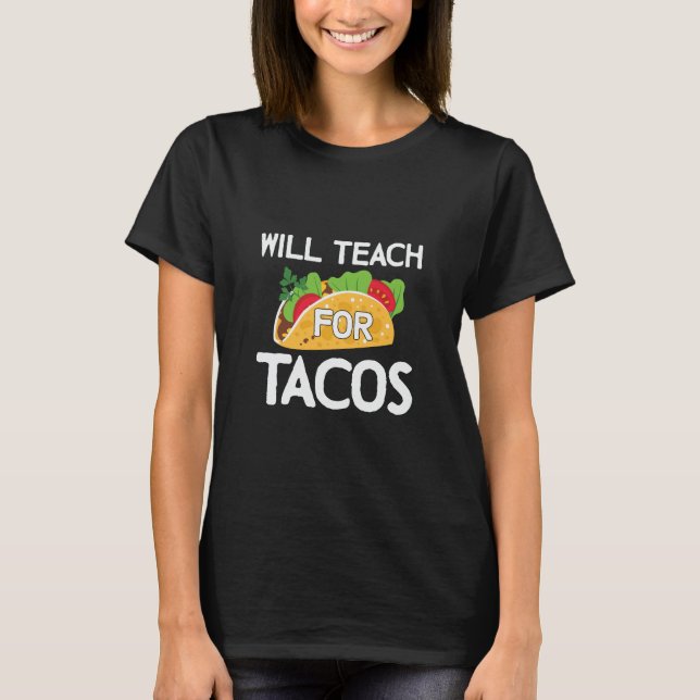 T-shirt Enseignera À Tacos Enseignant (Devant)