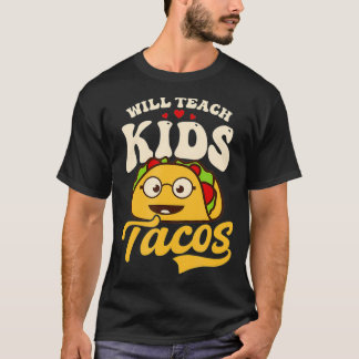 T-shirt Enseignera Aux Enfants Tacos Design Kindergarten T