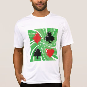 T-shirt Enseignes de cartes rétro Rouge vibrant et Noir
