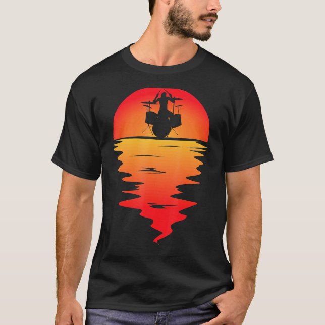 T-shirt Ensemble À Tambour Coucher Pour Batteur Et Percuss (Devant)