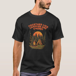 T-shirt Ensemble comme les citations de camping au feu de