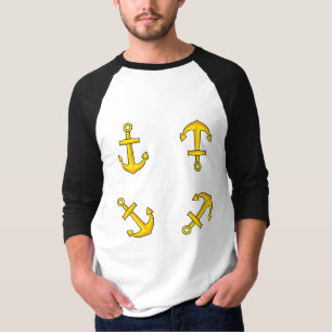 T-shirt Ensemble d'Ancres en bateau doré