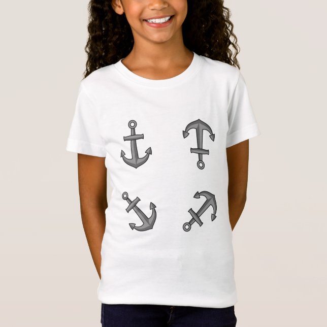 T-Shirt Ensemble d'Ancres pour bateaux à cartons (Devant)