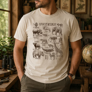 T-shirt Ensemble d'animaux de la faune africaine
