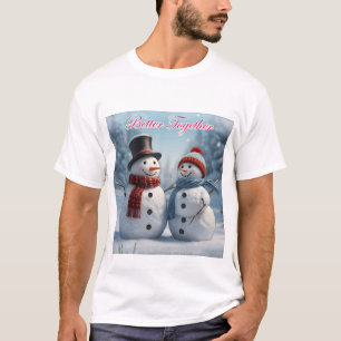 T-shirt Ensemble dans la neige : Noël des couples