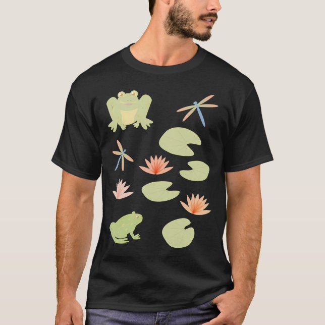 T-shirt Ensemble d'autocollants Pond Friends (Devant)