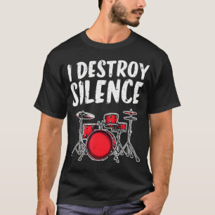 T-shirt Ensemble de Batterie Drôle Batteur Musicien Je Dét
