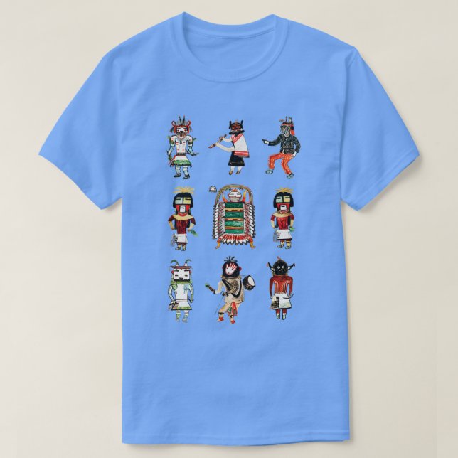 T-shirt Ensemble de dessins indiens Cherokee d'antiquité (Design devant)