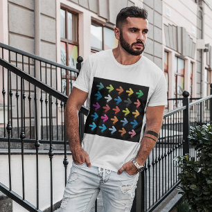 T-shirt Ensemble de flèches brillantes, pointeurs directio