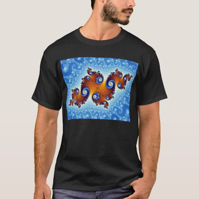 T-shirt Ensemble de Mandelbrot d'île de Julia (Devant)