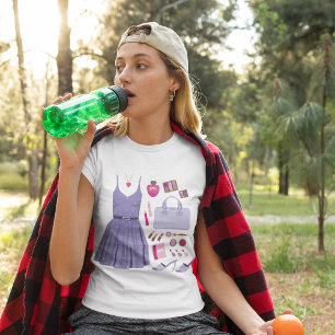 T-shirt Ensemble de mode violet lavande féminin
