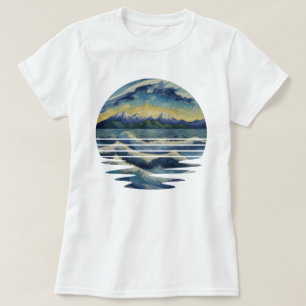 T-shirt Ensemble De Peintures De Style Van Gogh, Une Mer A