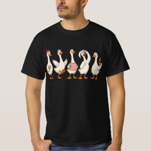 T-shirt Ensemble de personnages d'oie drôle