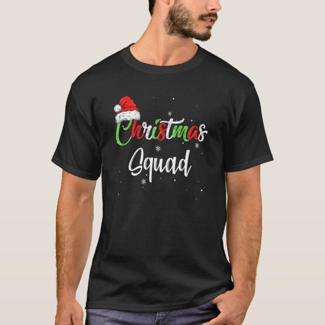 T-shirt Ensemble de pyjamas de Noël pour garçons Squad Fam (Devant)