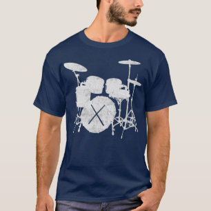 T-shirt Ensemble de tambour de musique avec bâtons de tamb