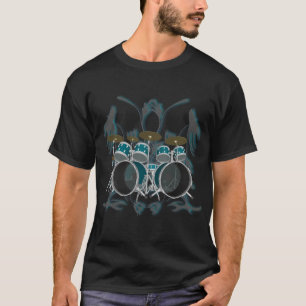 T-shirt Ensemble de tambour et illustration de tribal