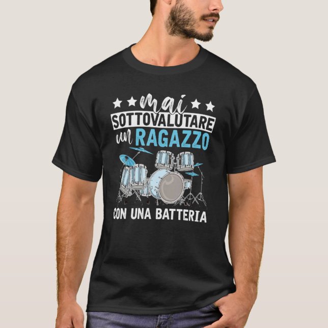 T-shirt Ensemble de tambour pour instruments de musique po (Devant)