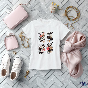 T-shirt Ensemble élégant de bouquets floraux abstraits