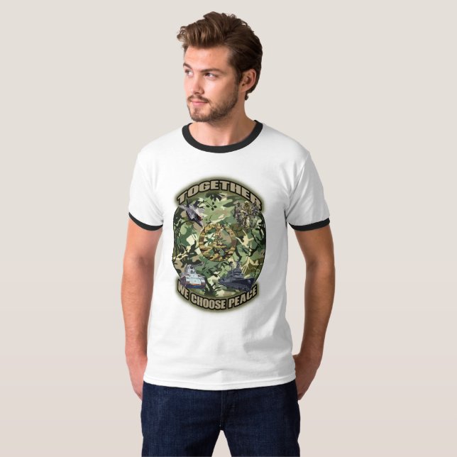 T-shirt Ensemble, nous choisissons la paix (Devant entier)