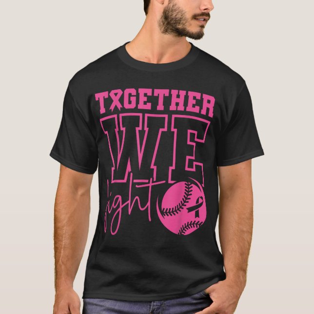 T-shirt Ensemble nous luttons Softball Sensibilisation au  (Devant)