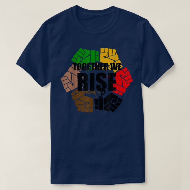 T-shirt Ensemble, Nous Soulageons Le Drapeau Africain-Amér (Design devant)