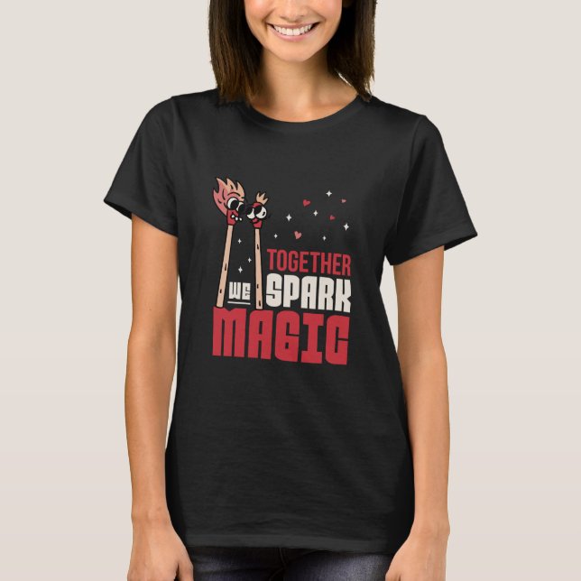 T-SHIRT ENSEMBLE, NOUS SPARK MAGIC CORCHES COUPLE (Devant)